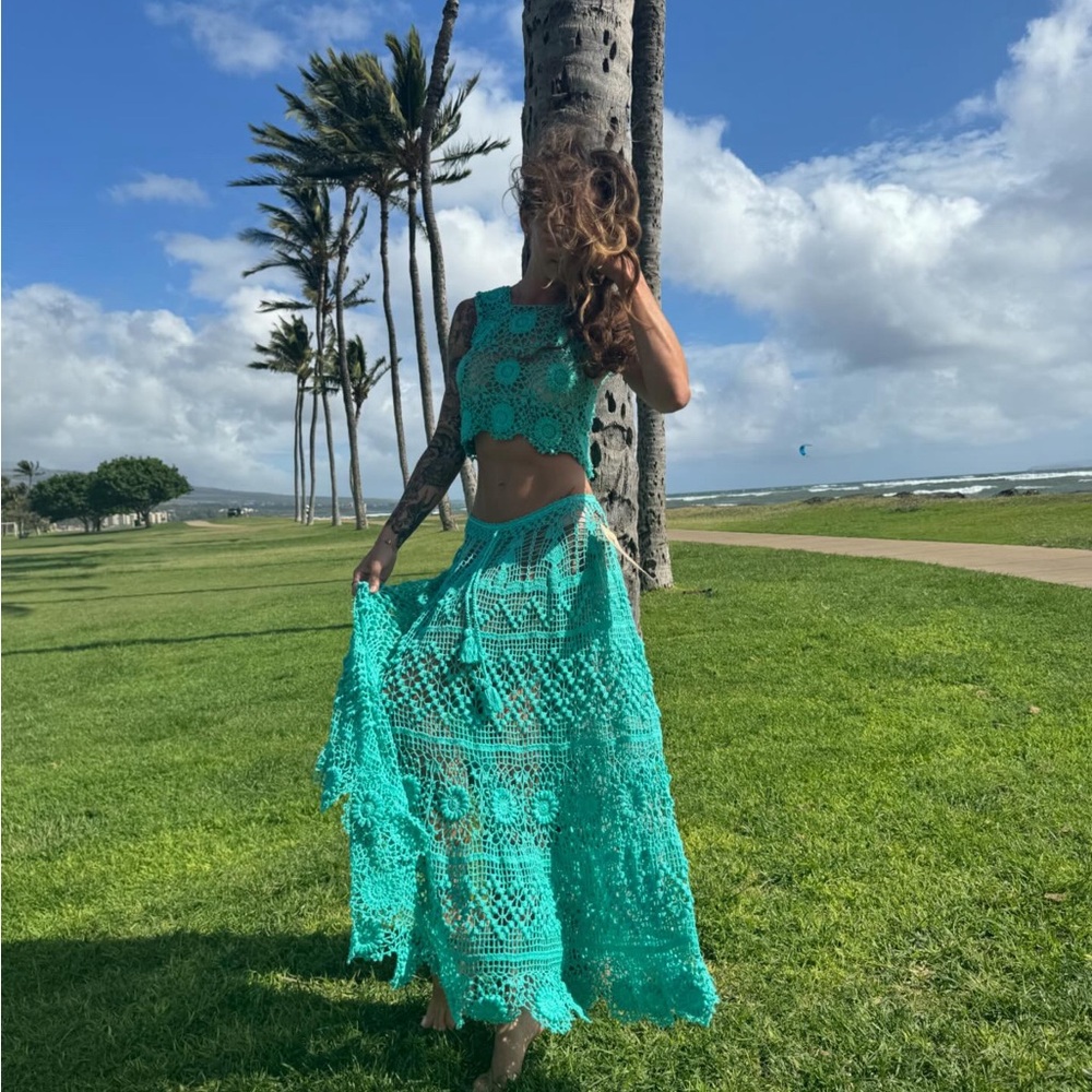 HANDMADE CROCHET SKIRT SET